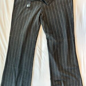 Pinstripe Black Trousers
